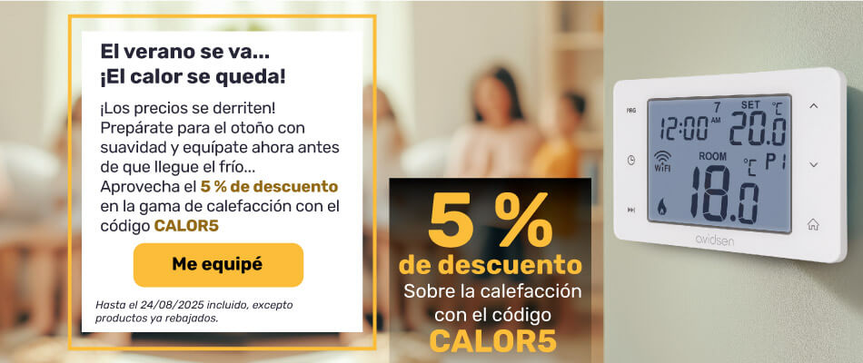 Anticípate al otoño: 5 % de descuento en calefacción con el código CALOR5