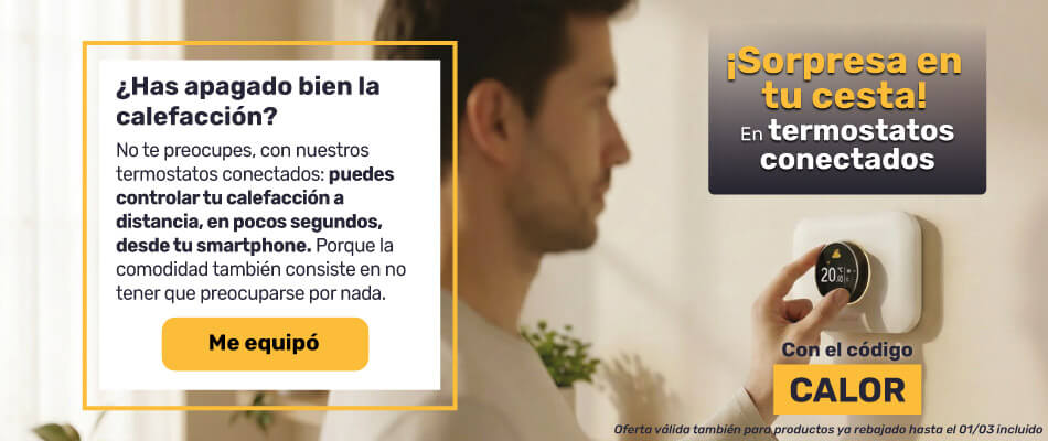 Sorpresa en tu cesta en termostatos conectados con el codigo CALOR