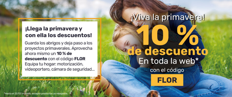 10 % de descuento en toda la web con el código FLOR, excepto en productos ya rebajados