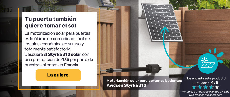 Motoriza tu puerta con energ&iacute;a solar gracias al motor Styrka 310