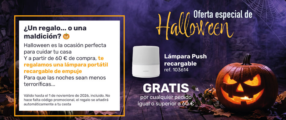 Halloween: una l&aacute;mpara Push de regalo a partir de 60 &euro; de compra