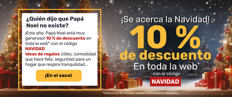 10 % de descuento con el código NAVIDAD