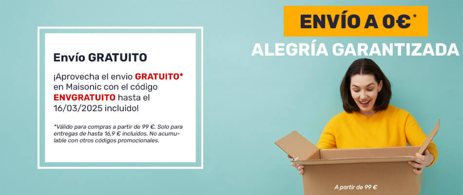 Envío GRATUITO con el con el código ENVGRATUITO