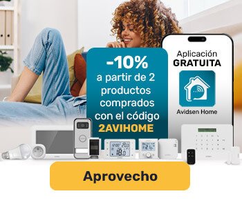 10 % de descuento al comprar 2 productos Avidsen Home con el código 2AVIHOME
