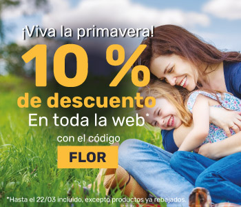 10 % de descuento en toda la web con el código FLOR, excepto en productos ya rebajados