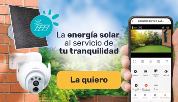 Cámara IP motorizada para exteriores 2,5K solar con batería HomeCam Battery 2,5 K PTZ