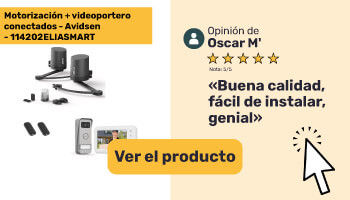 Elige nuestro kit conectado de motorizaci&oacute;n + videoportero, con una valoraci&oacute;n de 5/5 