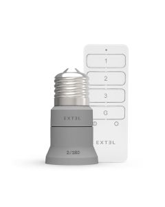 Portalámparas E27 para bombillas LED de hasta 24 W o halógenas e incandescentes de hasta 100 W, con mando a distancia incluido - Gama CASA - 701205