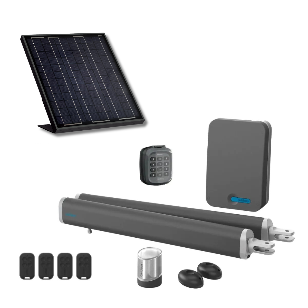Kit de motorización solar premium para puertas batientes