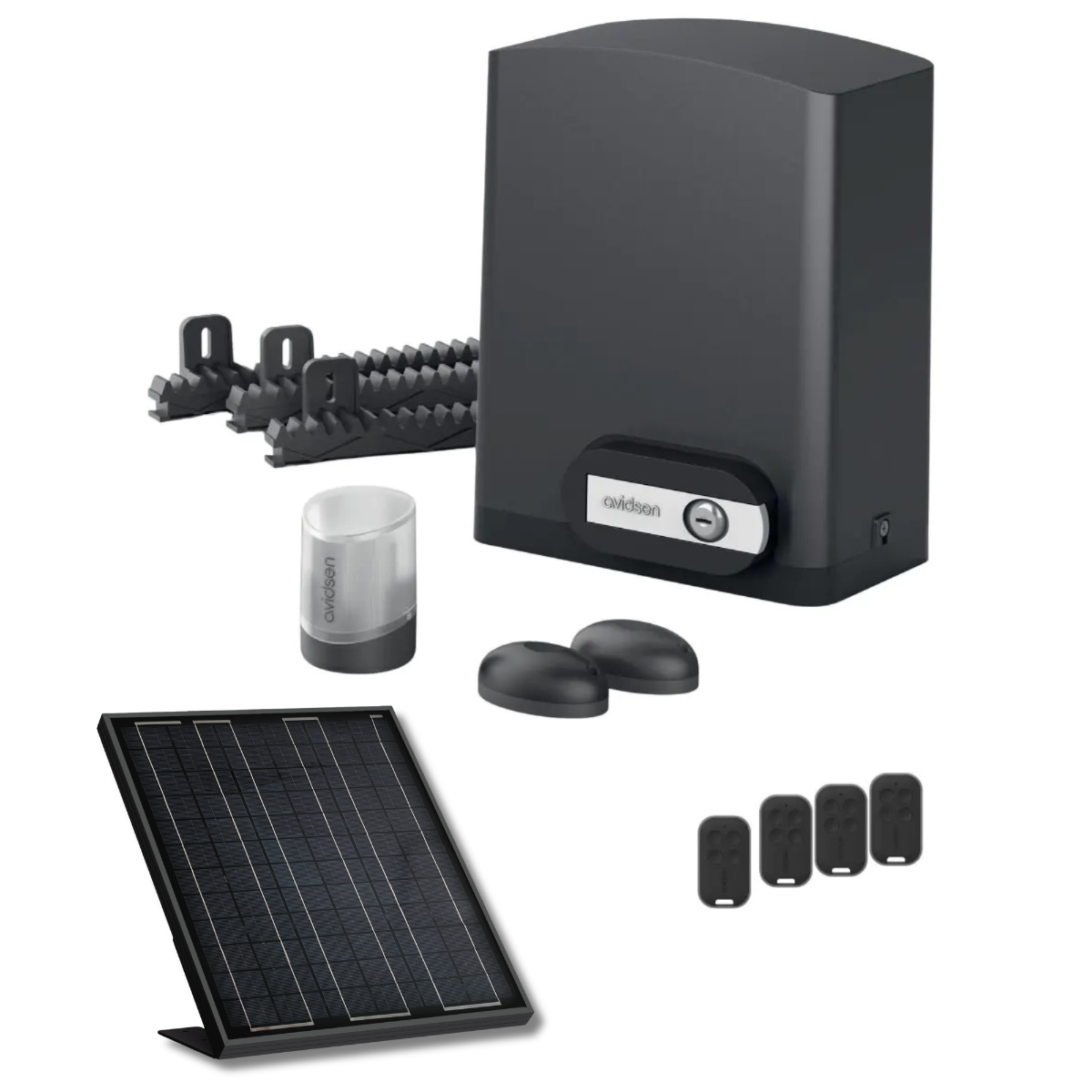 Un kit solar completo para puertas correderas