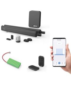 Motorización conectada con actuadores para puertas batientes - Teha Connect + batería de reserva + 2 mandos a distancia adicionales
