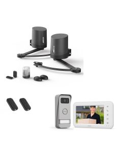 Pack 100% conectado con motorización para cancela batiente Orane Connect + videoportero Elia Smart + 2 mandos a distancia adicionales