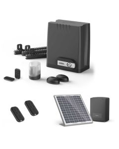 Motorización Avidsen OREA550 para puertas correderas de 4 m (8 m máx.) y 500 kg + kit solar + 2 mandos a distancia