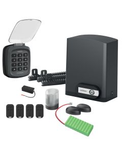 Motorización conectada Avidsen Orea Connect con batería de reserva y código digital para puerta corredera de 4 m.