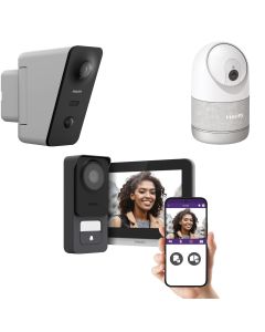 Kit de videoportero con cable Philips Connect 3K + cámara interior + cámara exterior