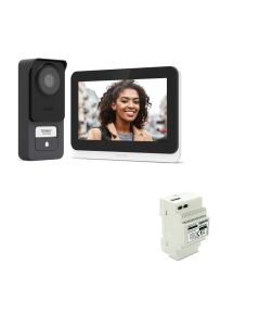 Philips WelcomeEye Connect 3K Videoportero con cable y conexión de calidad de imagen con transformador