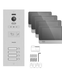 Videoportero colectivo para 4 apartamentos/oficinas - Philips WelcomeHive 2