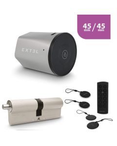 Kit cerradura conectada Extel Lock + cilindro 45/45 mm + teclado inalámbrico + 2 llaves adicionales