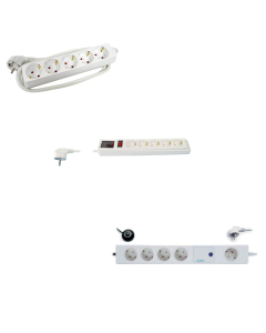 3 regletas de 5 enchufes Avidsen