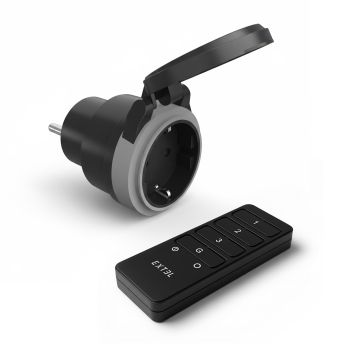 Kit de 1 toma de corriente exterior Schuko tipo F con mando a distancia de 433 MHz - Gama CASA - 701006