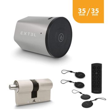 Kit cerradura conectada Extel Lock + cilindro 35/35 mm + teclado inalámbrico + 2 llaves adicionales