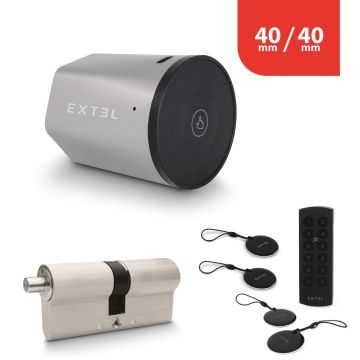 Kit cerradura conectada Extel Lock + cilindro 40/40 mm + teclado inalámbrico + 2 llaves adicionales