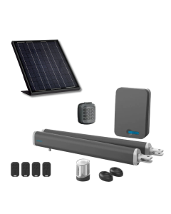 Motorizaci&oacute;n solar con cilindros Avidsen Teha SE con teclado a c&oacute;digo digital para puerta batiente