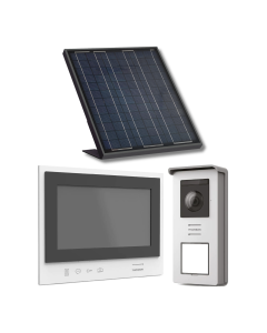Videoportero solar e inal&aacute;mbrico f&aacute;cil de instalar con pantalla port&aacute;til - Thomson Air