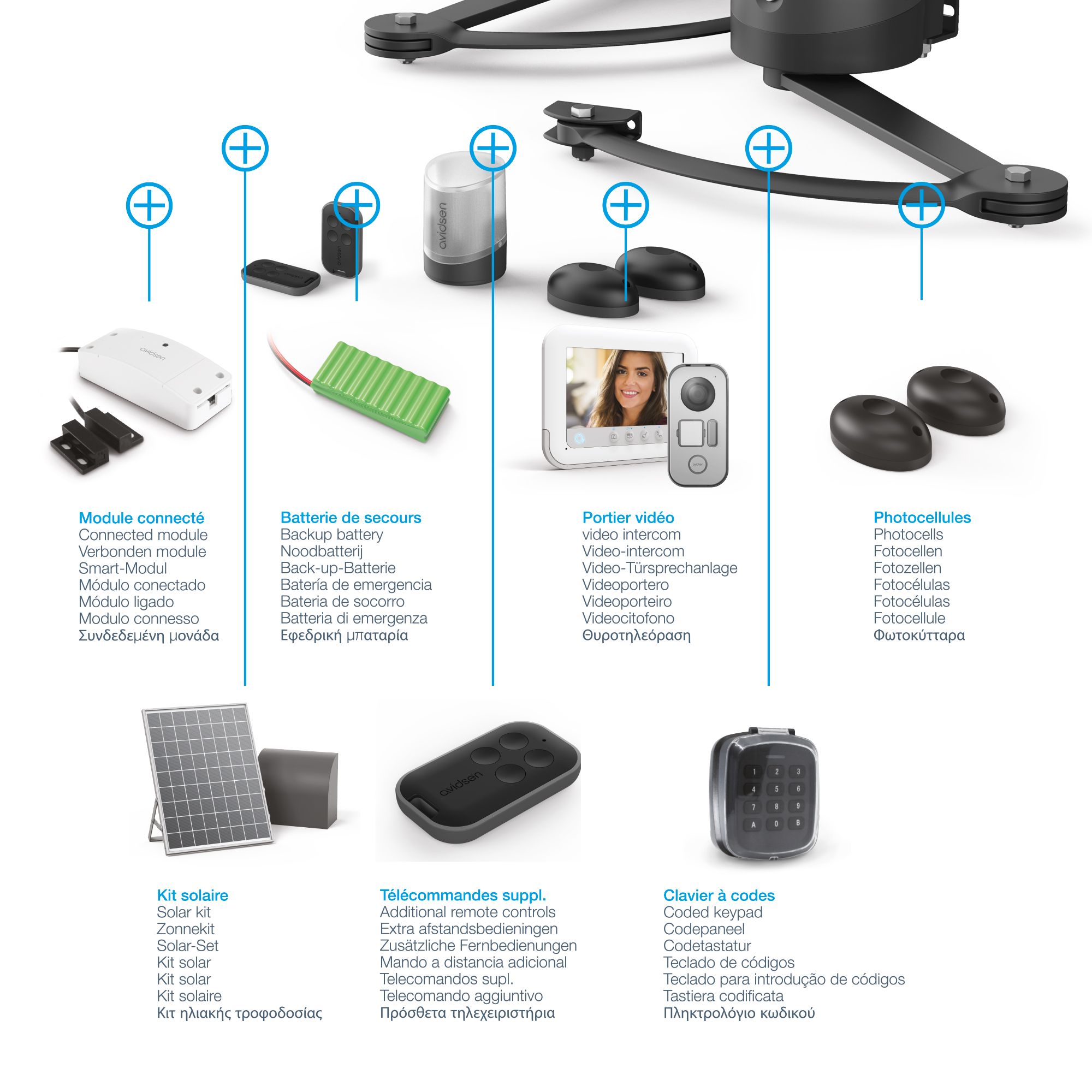 Una amplia gama de accesorios compatibles