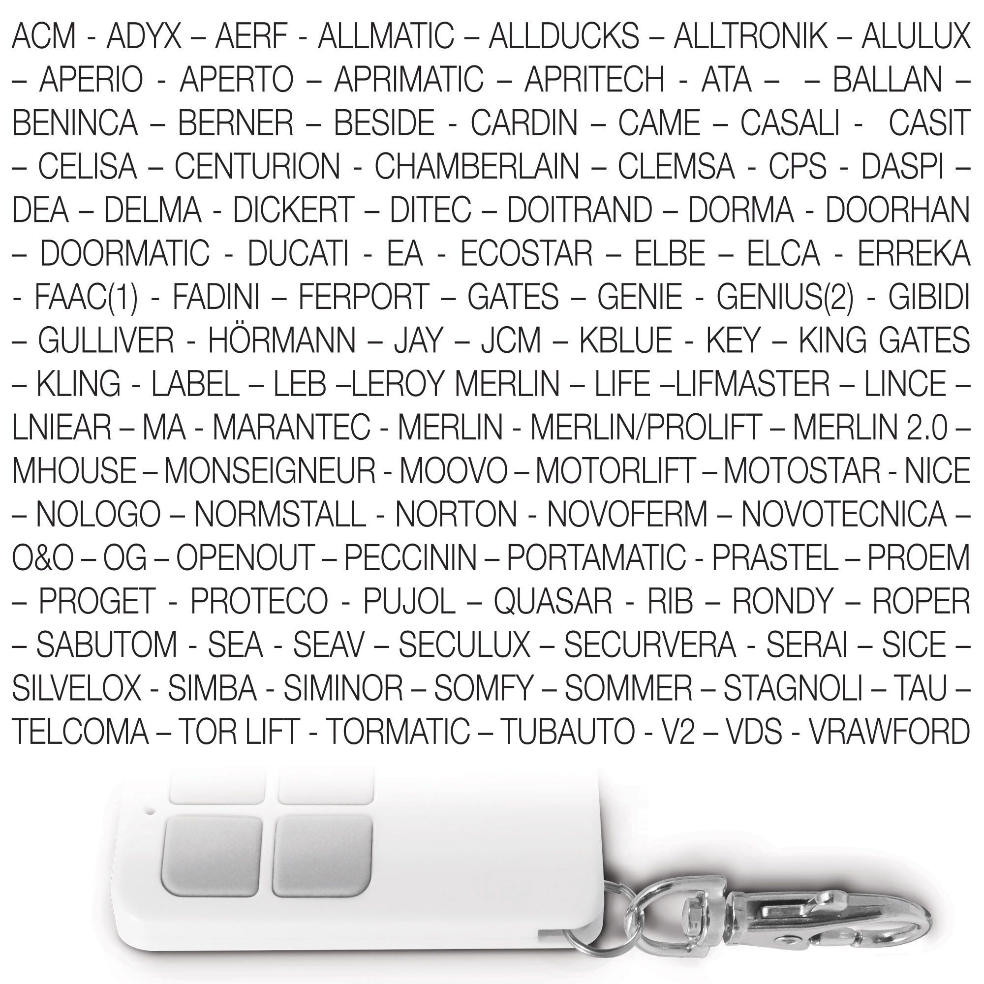 Compatible con muchas marcas