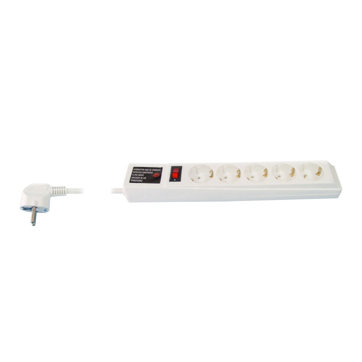 La regleta de 5 enchufes con interruptor