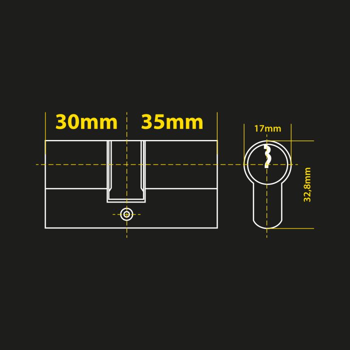 Cilindro 30/35 para cerradura conectada Extel Lock - Extel - 720106