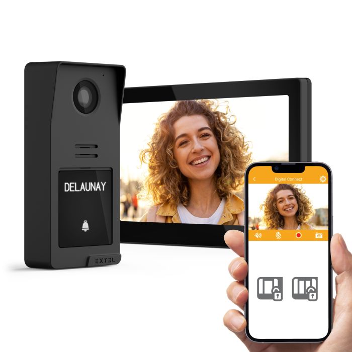 Videoportero conectado con acceso mediante huella dactilar - Digital Connect - Extel - 720335