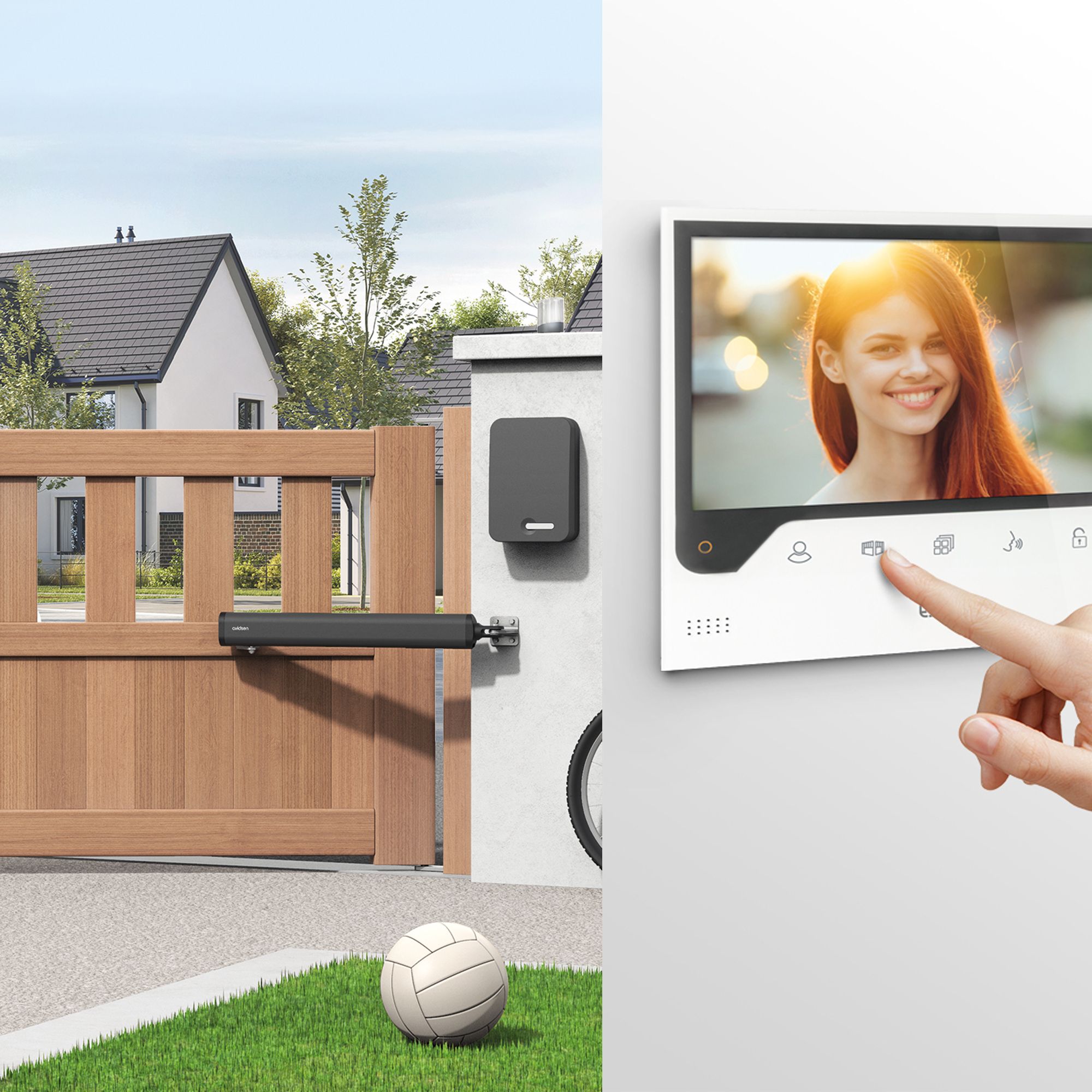 Conecta el motor de la puerta a su videoportero