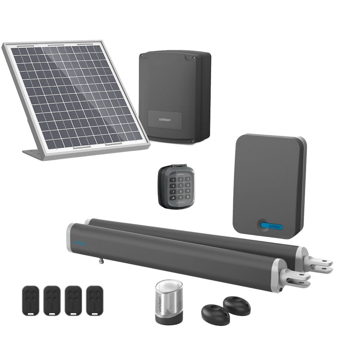 Kit de motorización solar premium para puertas batientes