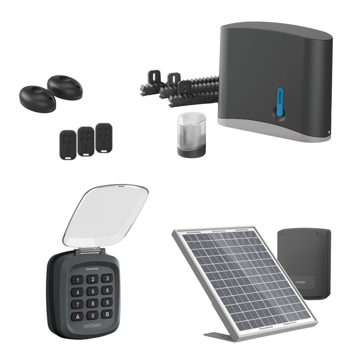 El kit solar completo para la motorización de su puerta corredera