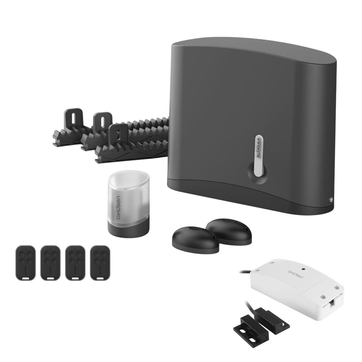 Pack completo conectado para una motorización corredera de 4 m.