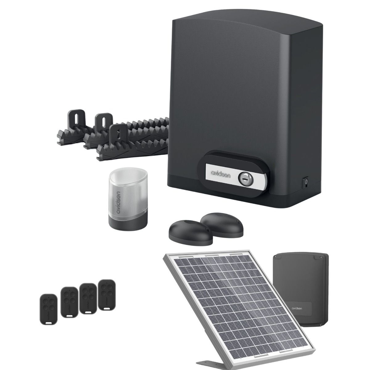 Un kit solar completo para puertas correderas