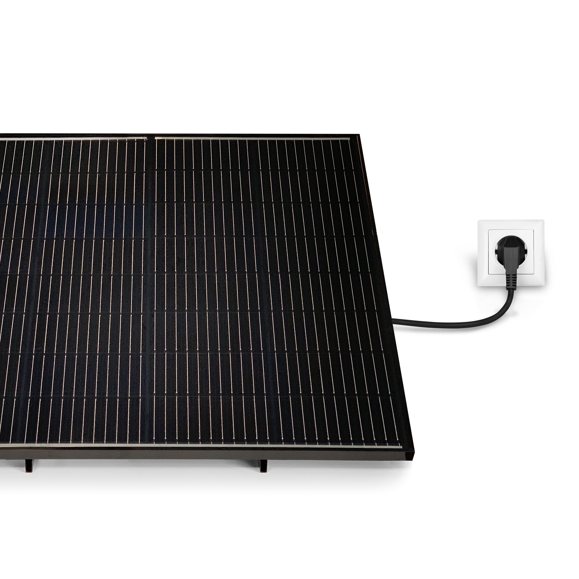 Un kit solar que se conecta a un enchufe convencional