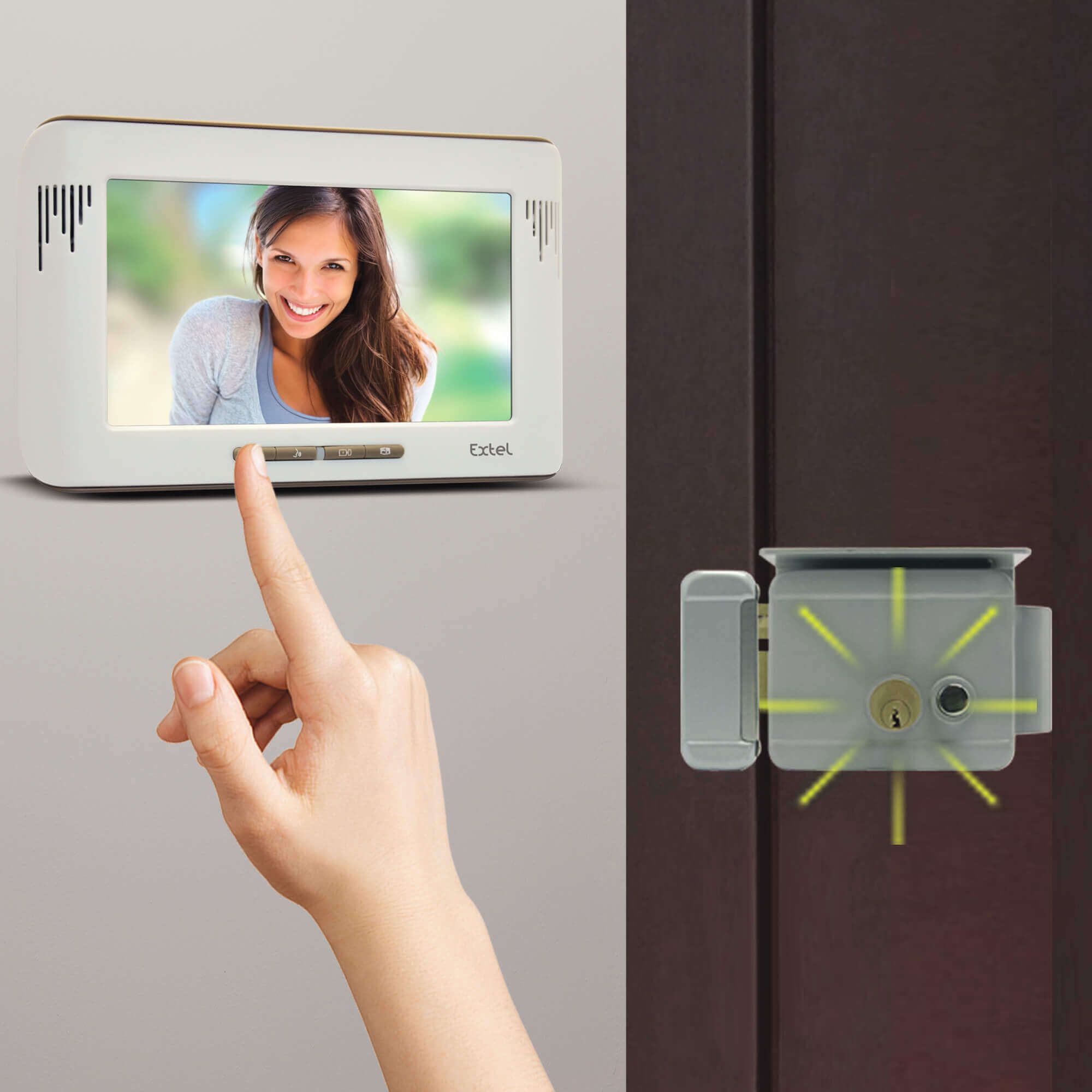 La cerradura puede controlarse desde un videoteléfono