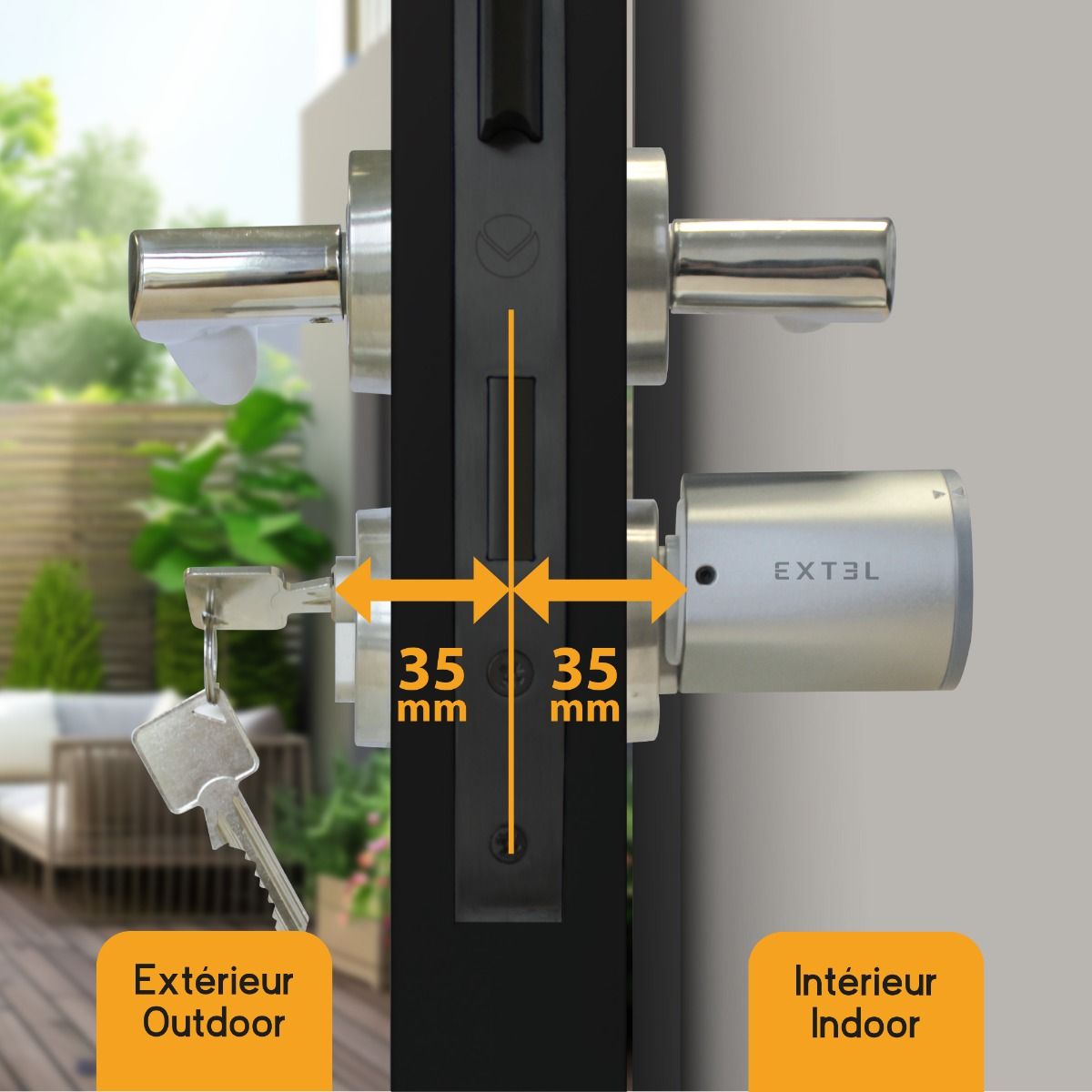 Cilindro 35/35 compatible con la cerradura conectada Extel Lock