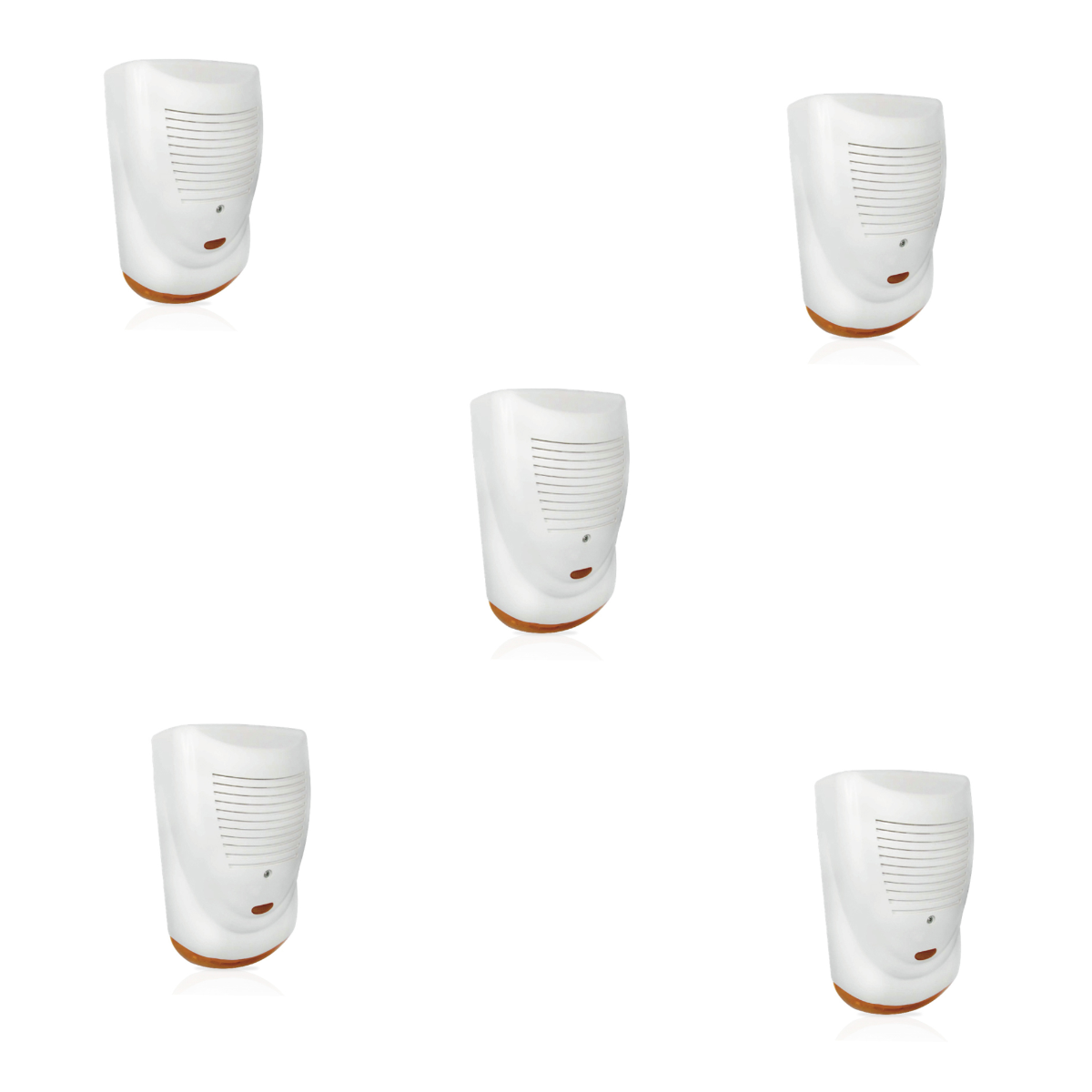 Lote de 5 sirenas de alarma ficticias para interior/exterior 