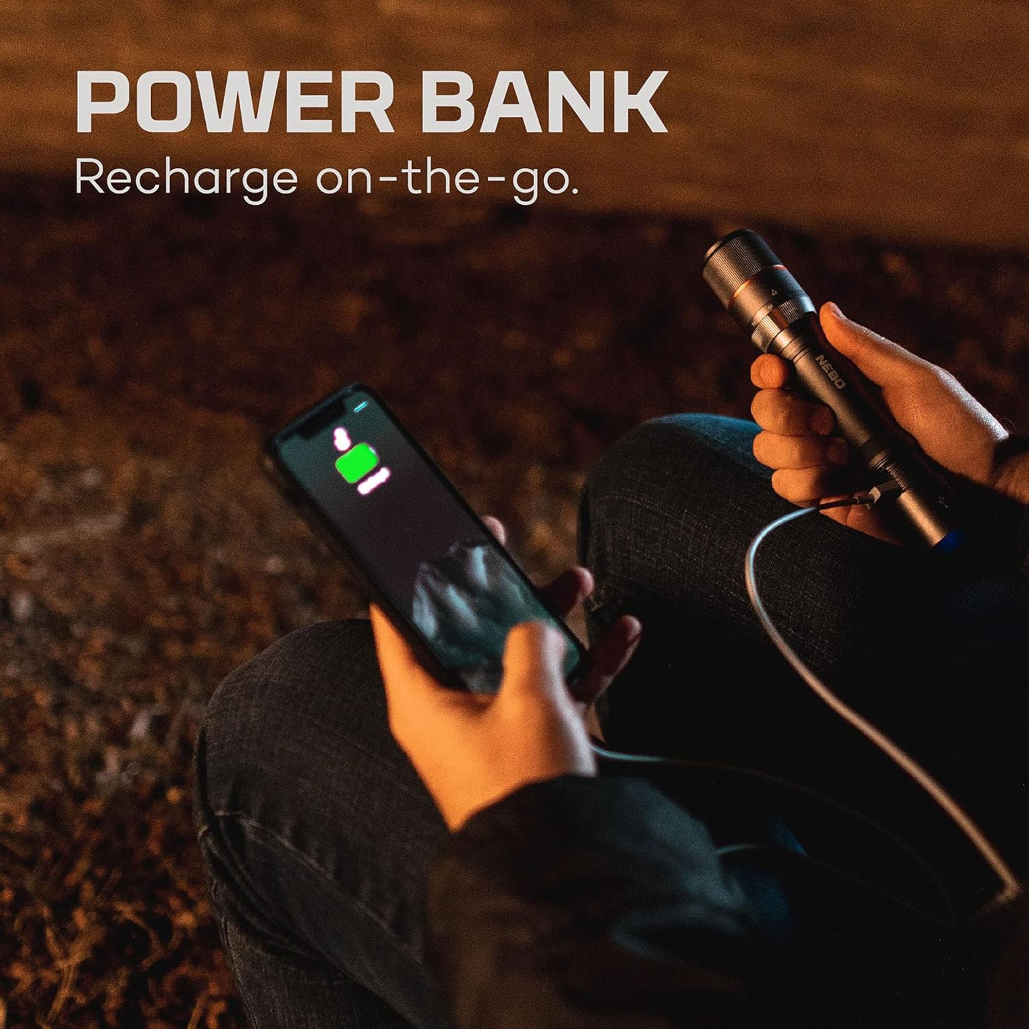 Batería de larga duración y función Power Bank