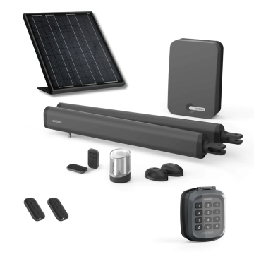 Motorización solar para cancelas batientes + teclado - Motor cilíndrico - Teha 410