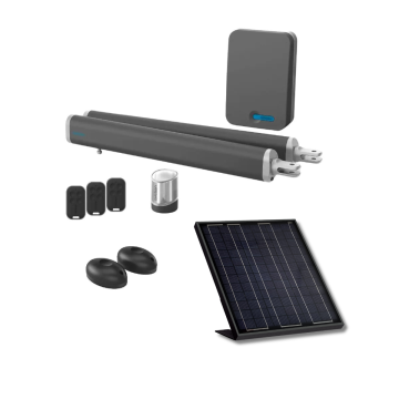 Motorización solar para puertas batientes - Motor con cilindros - Teha SE 