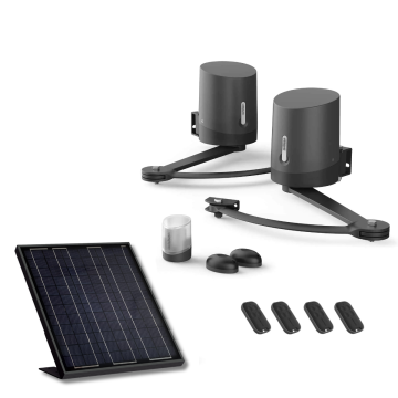 Motorización para puerta batiente Avidsen ORANE510 + kit solar + 2 mandos a distancia adicionales (4 en total)