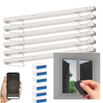 Lote de 6 motorizaciones conectadas para contraventanas batientes Avidsen Home Open W