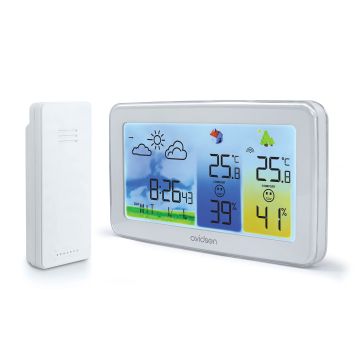 Estación meteorológica a color retroiluminada formato apaisado - Avidsen - 107254