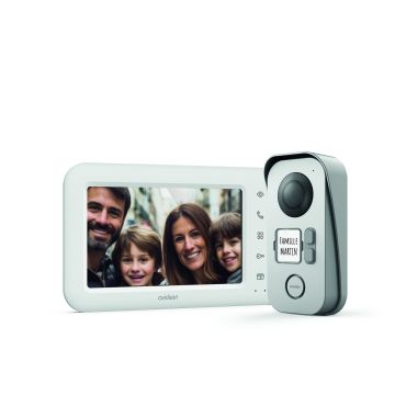 Videoportero con cable - compatible 2 familias con doble mando - Elia 2 Familias - Avidsen - 112303