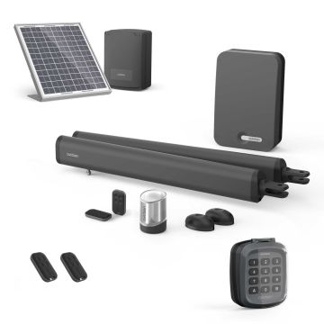 Motorización solar para cancelas batientes + teclado - Motor cilíndrico - Teha 410
